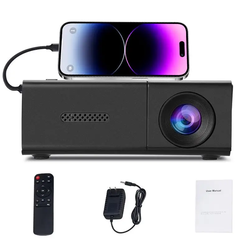 Mini Projector LED Portable projector 1080P HD Home Theater USB HDMI AV Mobile Phone Connection Compact projector