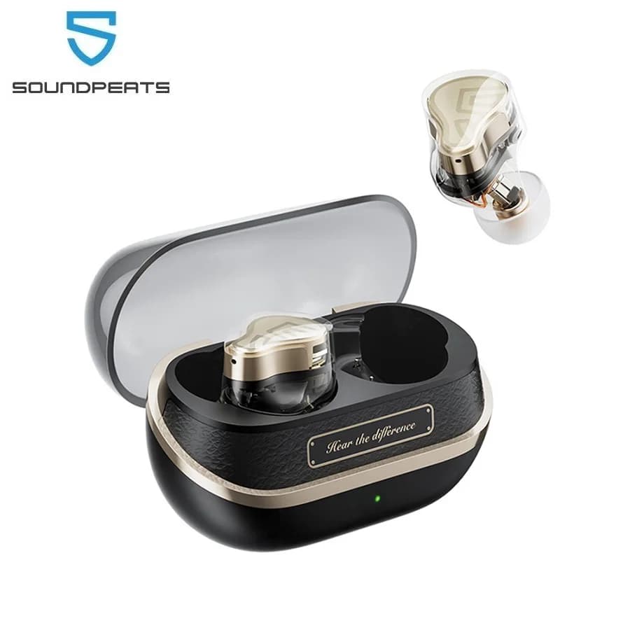 SoundPEATS H3 Wireless Bluetooth Earbuds Hybrid 3 Driver HiFi 55dB Adaptive ANC Headphones with LDAC AptX Lossless Hi-Res Audio