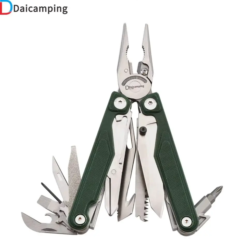 Daicamping DL7 Titanium G10 Stainless Handle Outdoor Camping Folding EDC Multi Tools Pliers Hand Tools Set Multi-tools Kit