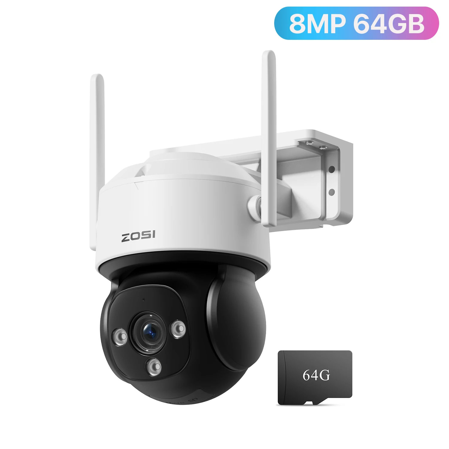 ZOSI C290 Outdoor PTZ WiFi Security Camera 4K 8MP/4MP/2MP Outdoor Indoor Auto Person Tracking 2-Way Audio Video Surveillance