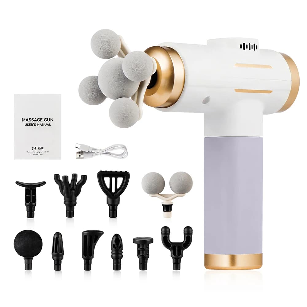 11-IN-1 Electric Massage Gun 99 Level Powerful Fascia Gun High-Frequency Vibration Body Massage Gun Arms Leg Muscle masajeador