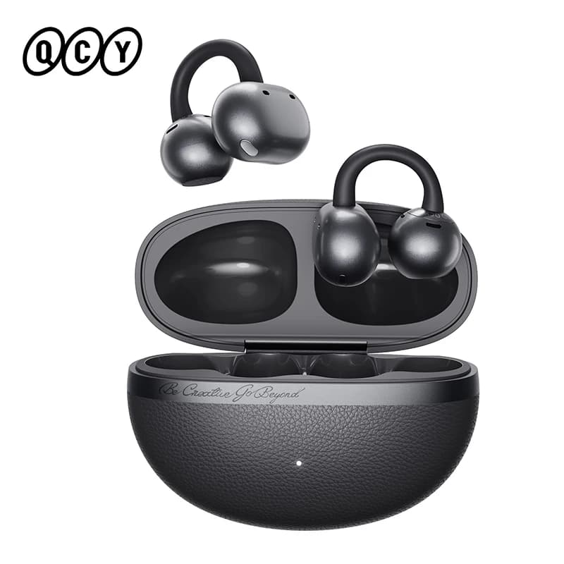 QCY Crossky C50 Clip Open Ear Wireless Earphones Lightweight Comfort 35H Playback IPX5 Bluetooth 6.0 for Sports Running and Work
