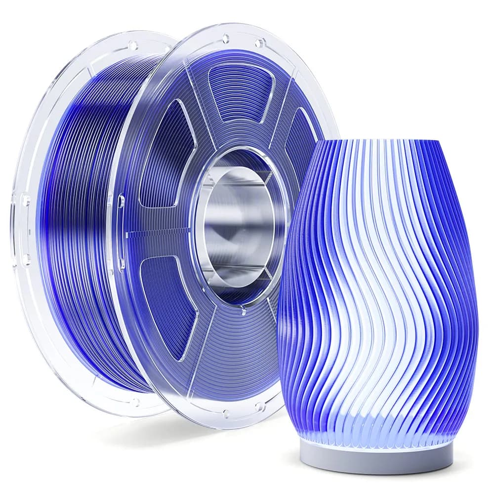 Mecpow 1KG PETG High Speed Transparent 3D PRINTER FILAMENT - 30-600mm/s, 230-250°C Temperature, 1.75mm±0.02mm Filament Diameter