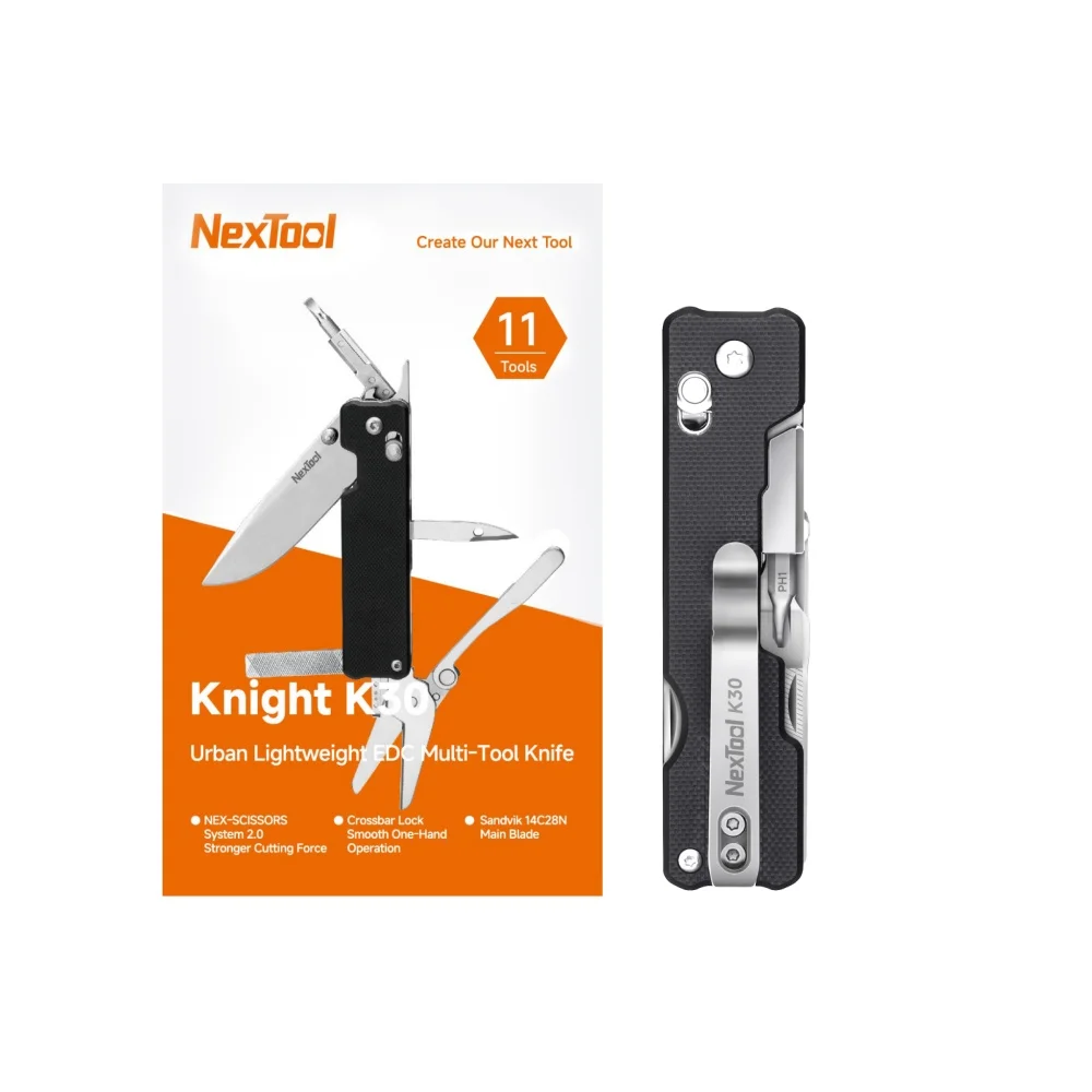 Nextool 11 In 1 Pocket Knife K30 Multi-tool Knight EDC Knife Outdoor Folding Knife Mini Portable Folding Scissor File Hand Tools