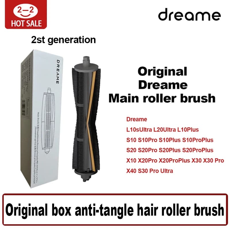 Dreame New Hair Cut Brush for L10s Ultra / L10 Ultra / L20 Ultra / X30 Ultra / X40 Ultra Main Roller Brush Upgraded