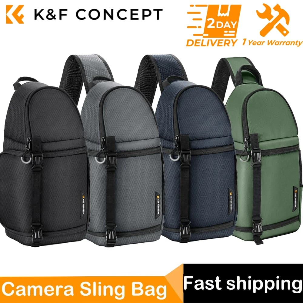 K&F CONCEPT Camera Bag Photography Backpack 10L Waterproof Camera Sling Backpack DSLR/SLR Camera Case For Sony DJI Fuji Bags