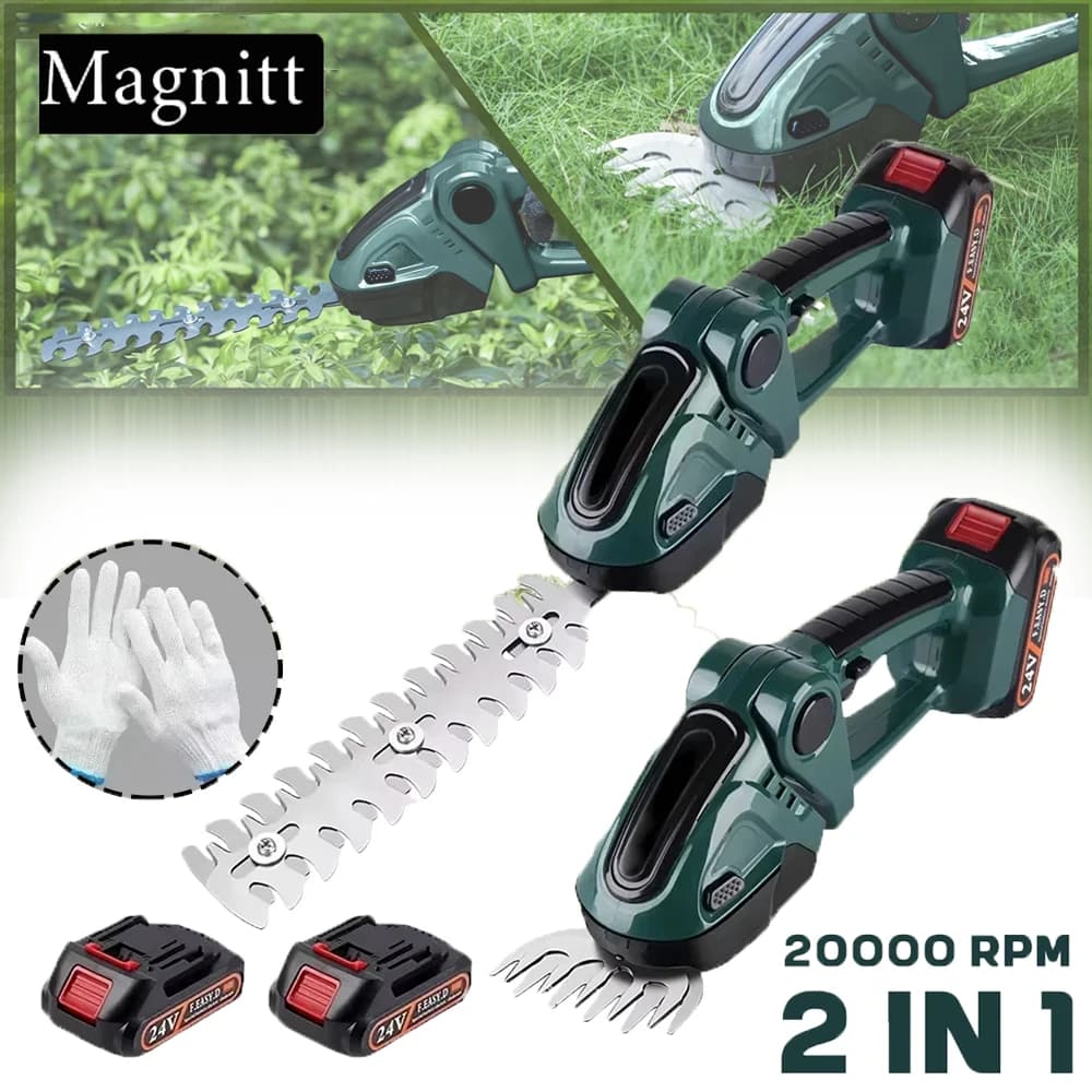 2 IN 1 Cordless Electric Hedge Trimmer Handheld Household Shrub Weeding Pruning Mower Garden Tools for Makita 18V Battery