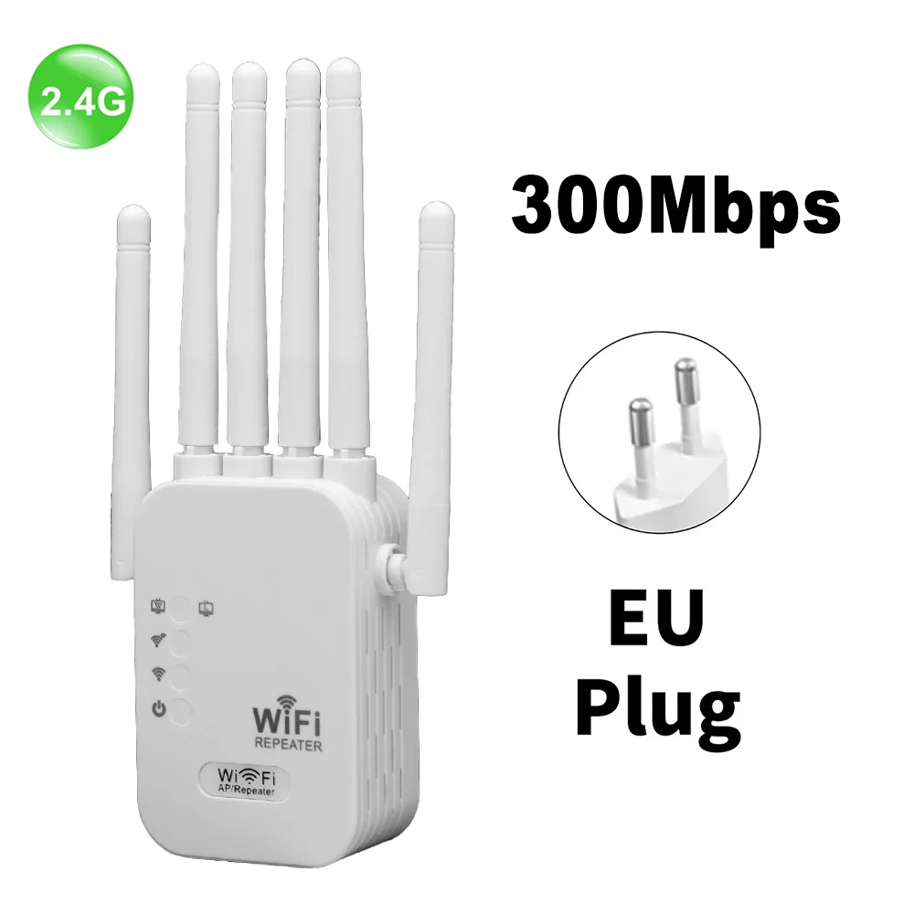 Kebidumei 1200Mbps Wifi Repeater Dual Band 2.4G 5G Network Range Extender Signal Booster Amplifier 6Antenna Wireless WiFi Router