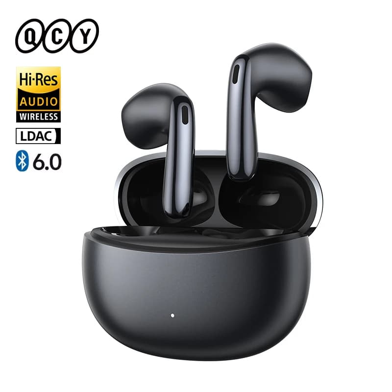 QCY AilyBuds E50 HT11 Wireless Earphones Hi-Res Adaptive Hybrid ANC Headphone Bluetooth 6.0 Spatial Sound Earbuds 11mm Drivers