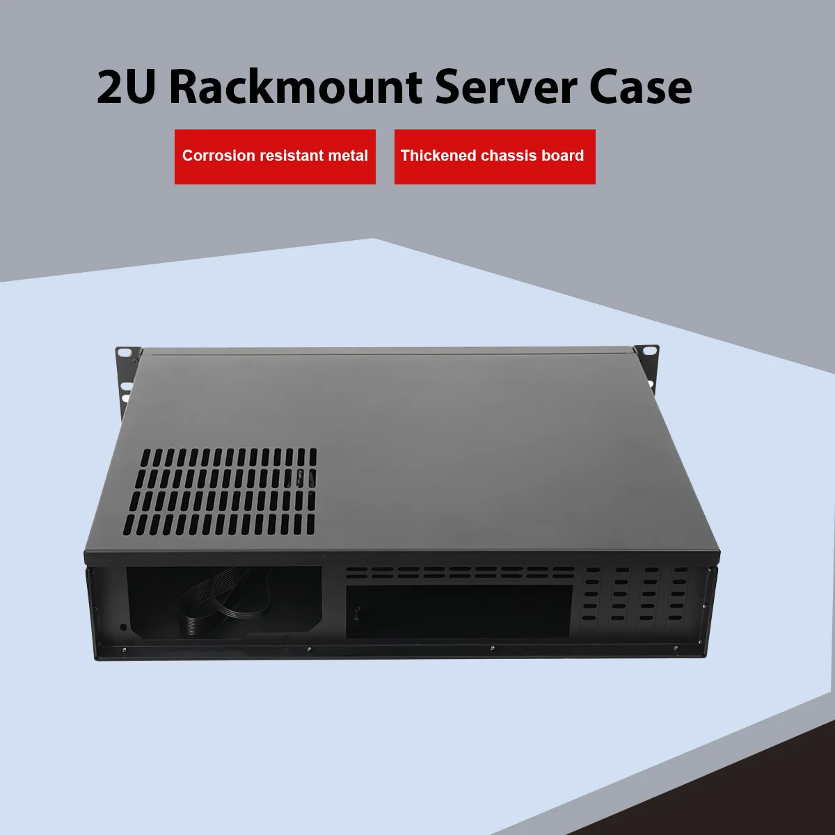 2U Chassis Aluminum Panel Ultra Short Industrial Control Server Chassis Data Storage Motherboard Server Case