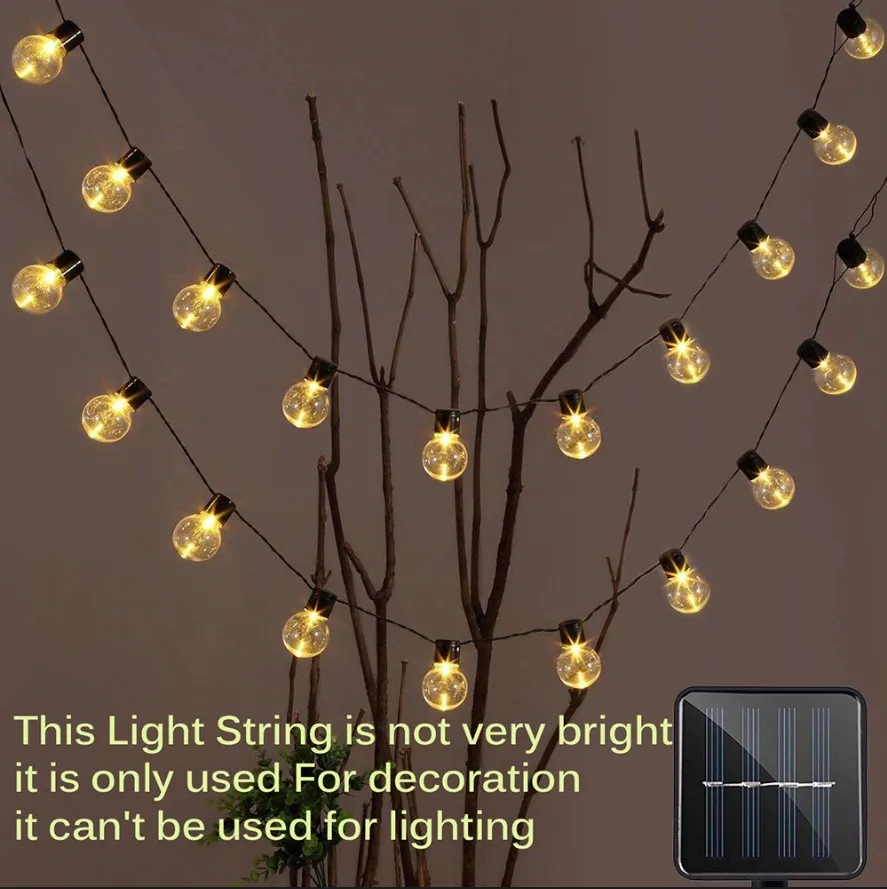 Outdoor String Light Solar LED Festoon Fairy Lights Street Garland For Christmas Garden Camping Terrace Party Decoration Lamp