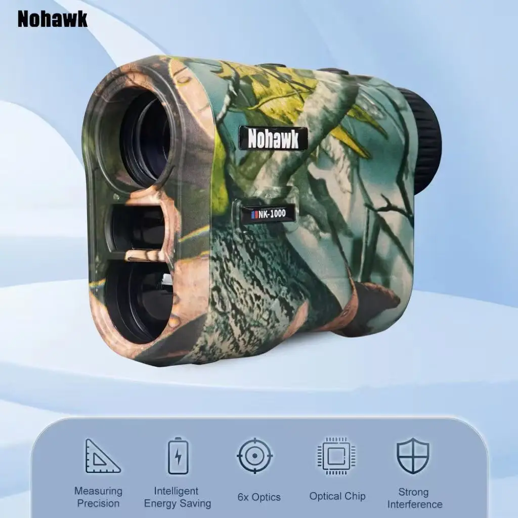 NOHAWK Golf Laser Rangefinder USB Rechargeable with Slope Compensation For Golfer Range Finder Hunting Monocular