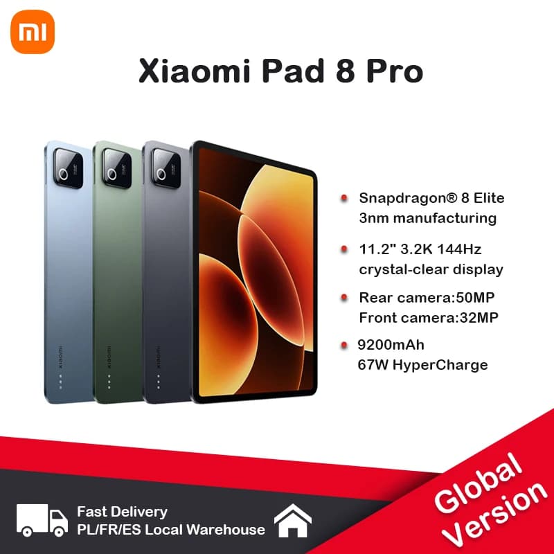 Xiaomi Pad 8 Pro 2025 tablet with 11.2-inch 3.2K display, Snapdragon 8 Ultra Edition processor, Xiaomi HyperOS 3, 144Hz