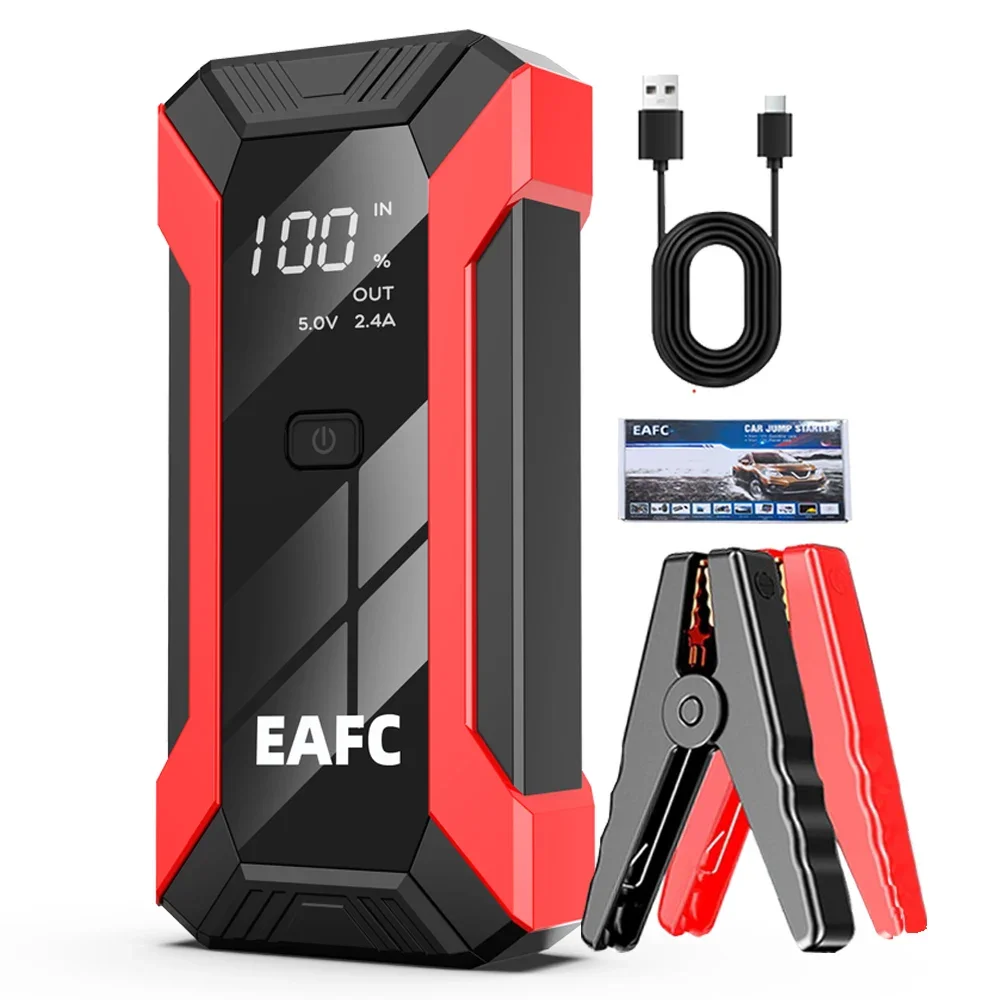 Car Jump Starter 2000A Battery Charger Emergency Power Bank Booster for 12V Gasoline and Diesel Vehicles Starting