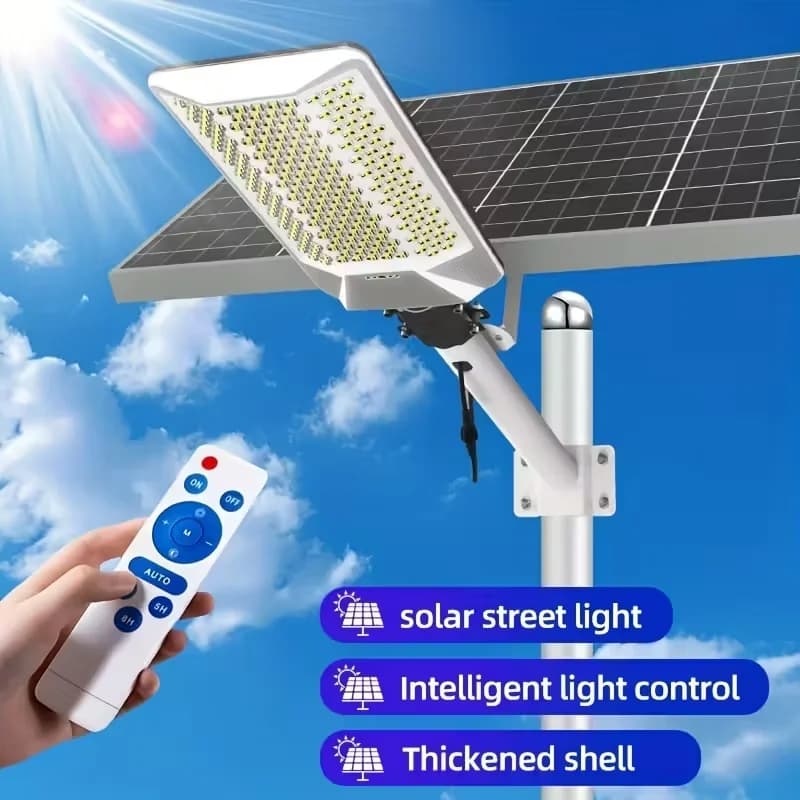 Solar Powered Motion Sensor Security Outdoor Light, 6500W 7500K 20000mAh  Automatic Dusk to Dawn LED Street Flood Lamp for Garden Patio Yard