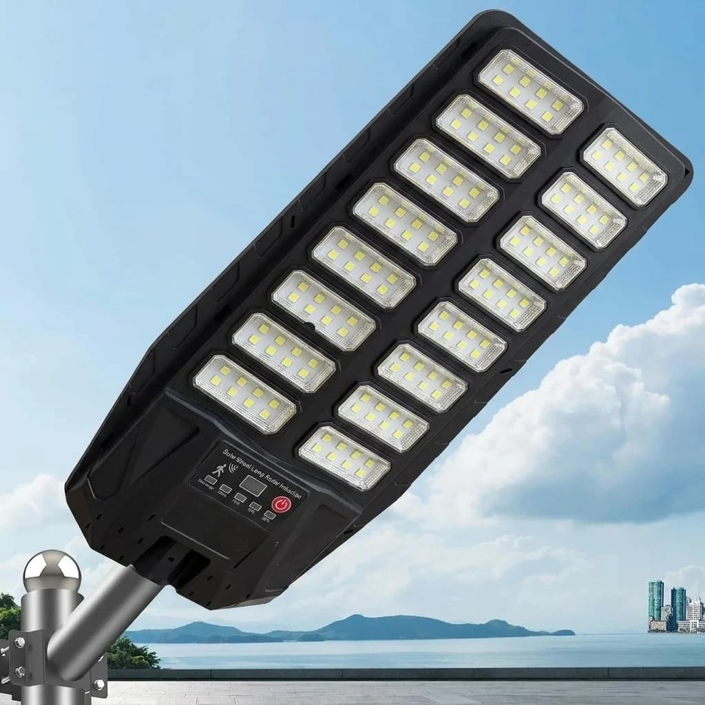 Solar Street Lights Outdoor 200000LM Waterproof LED Solar Flood Lights with Motion Sensor Solar-Powered Light for Parking Lot
