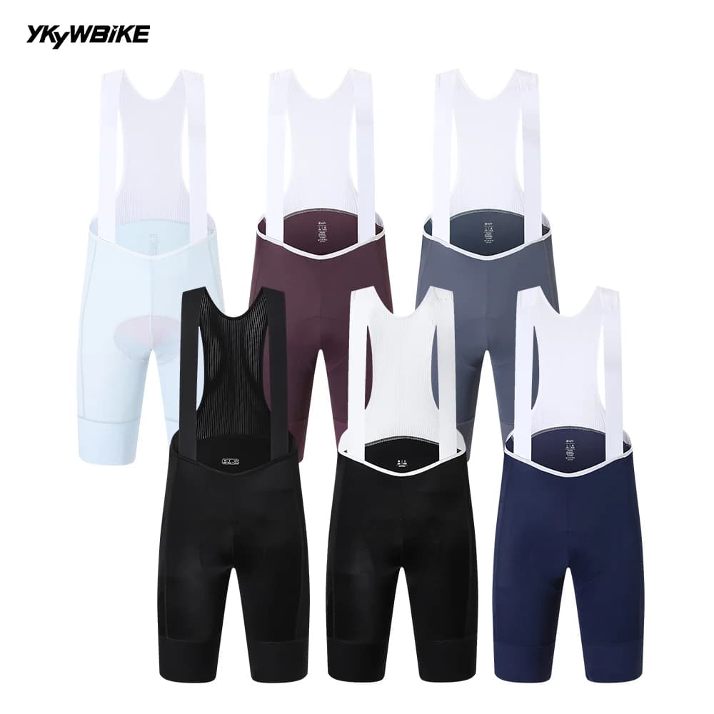 YKYWBIKE Men's Core Cycling Bib Shorts with Italy MITI Shoulder Strap Summer Road Bike Pants Bicycle Bib Shorts Pro Team