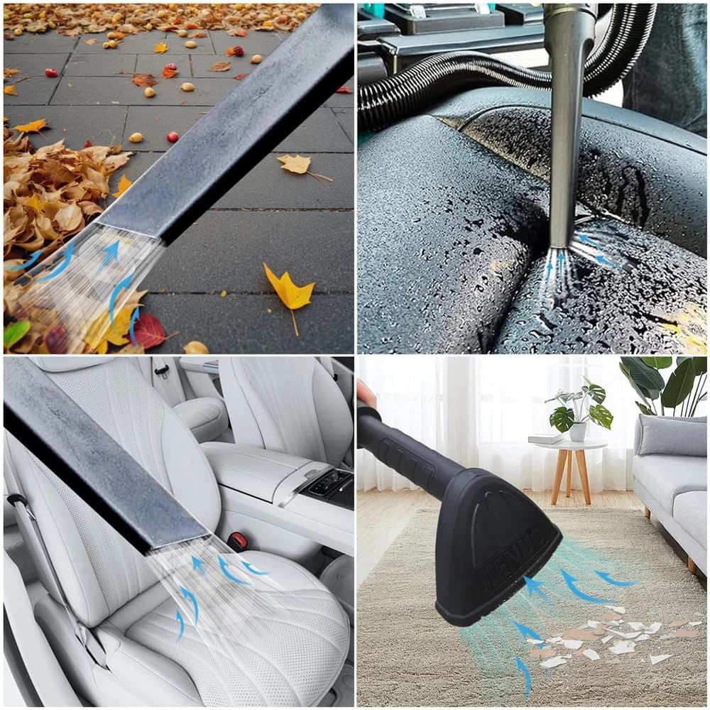 Podofo Brushless Lithium‑ion Cordless Vacuum Cleaner Wet Dry Suction Machine Portable Dust Collector Blower Vacuum 3‑in‑1 Wet Dry Blowing Vacuum Tool 10L Large Capacity For Car Garage Workshop Garden Household Kitchen Shop Cleaning