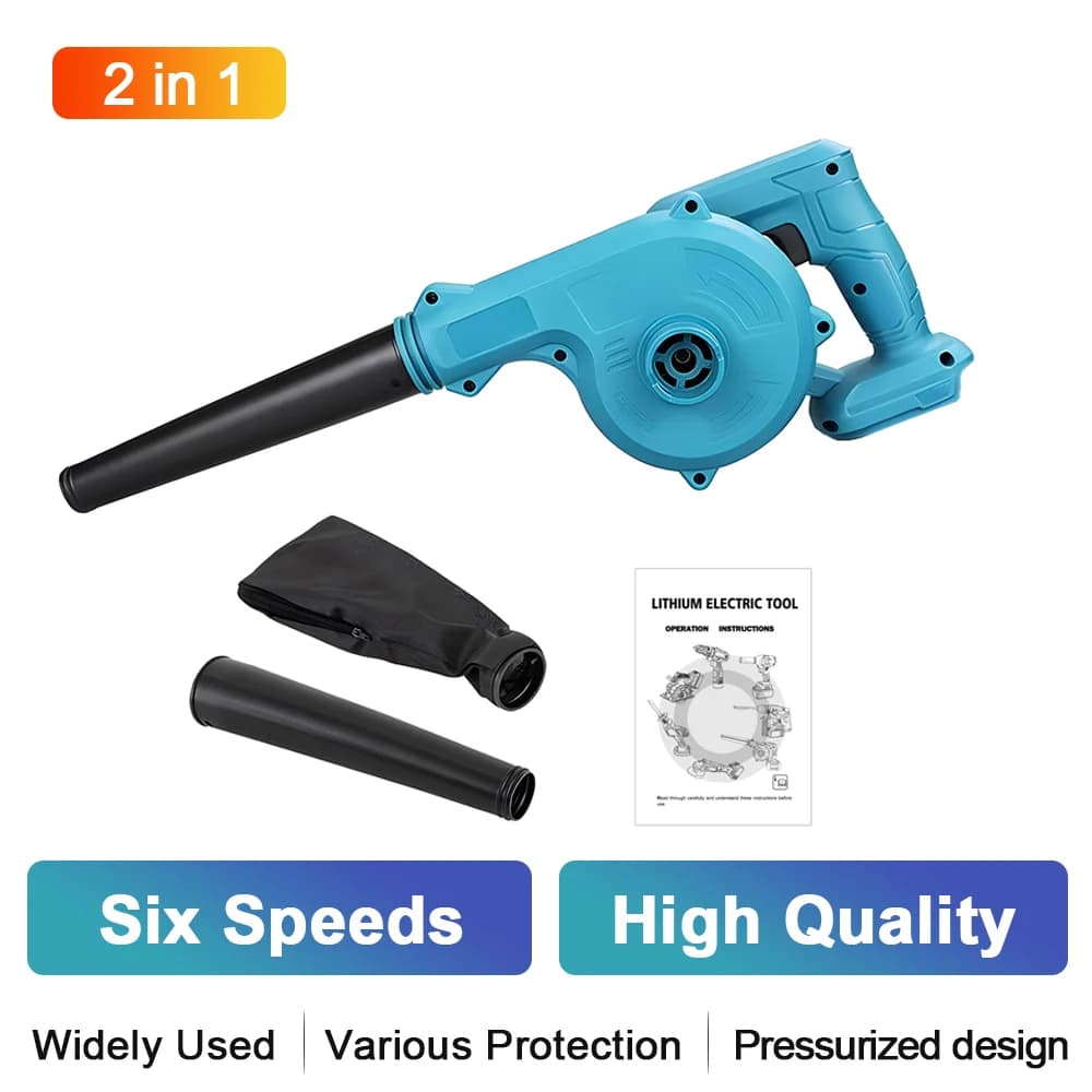 Podofo Cordless Handheld Leaf Blower Electric Air Blower Computer Dust Collector Snow Blowing Power Tools For Makita 18V Battery