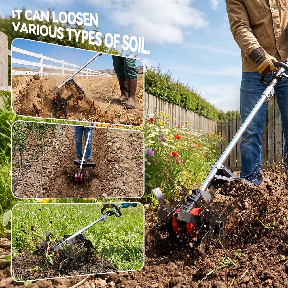 ONEVAN 2IN1 Brushless Cordless Electric Lawn Mower Grass Trimmer Garden Soil Cultivation Power Tool For Makita 18V Battery pin