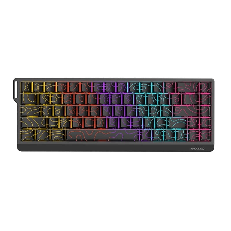AJAZZ NK68V2 Mechanical Gaming Keyboard: 65-key layout, multi-color backlighting, plug and play, wired connection, compatible with multiple systems (Windows and iOS), compact size, perfect as a birthday gift