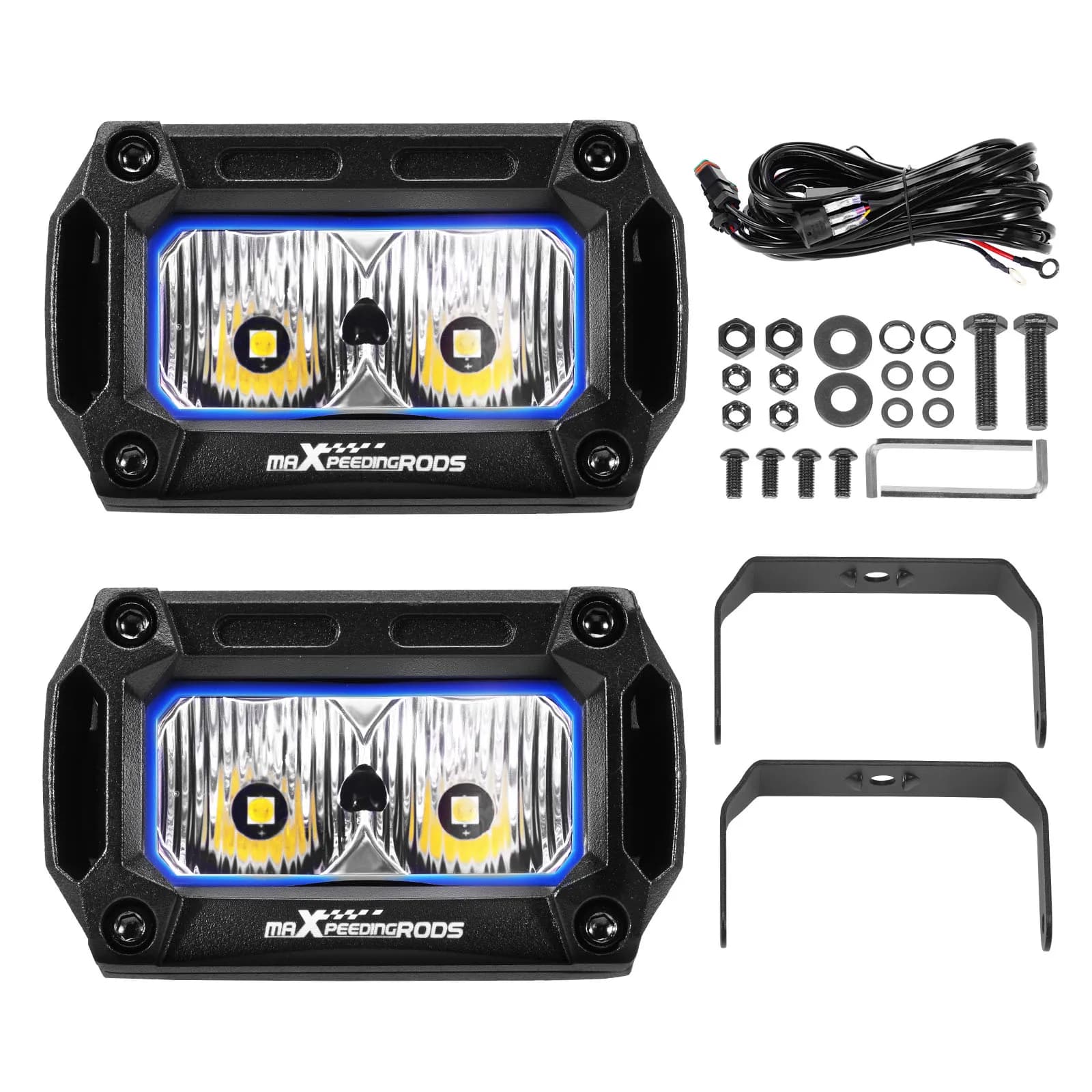 LED Work Lights Pods Spotlight Combo Fog Lamp Offroad Driving Lights for UTV ATV