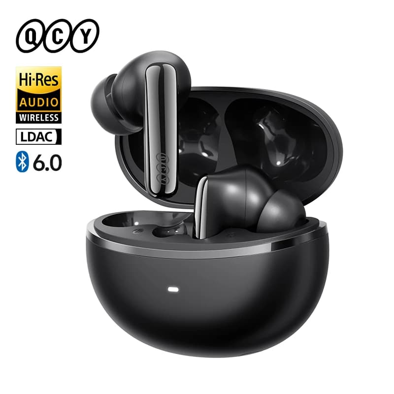 QCY HT18 MeloBuds N70 Wireless Earbuds Bluetooth 6.0 Hi-Res LDAC Earphones Adaptive ANC Dual-driver Headsets In-Ear Detection