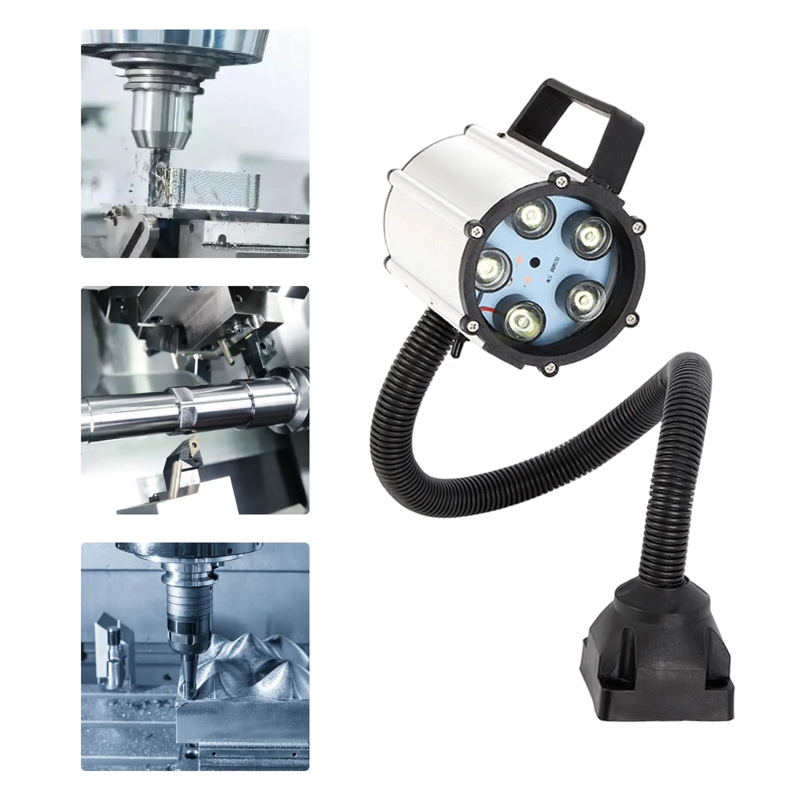 CNC Machine Light, LED Work Light, 5W LED Flexible Gooseneck Light for camping lighting, barbecue drill lights, reading lighting