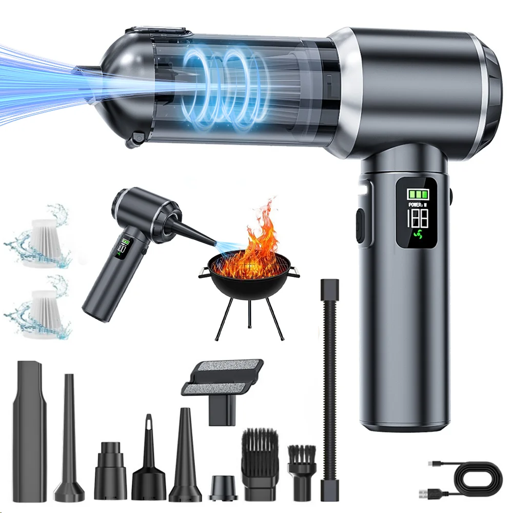 Car Vacuum Cleaner High Power Portable Handheld Wireless Brushless Motor Cleaning Machine Powerful Air Duster for Home Appliance
