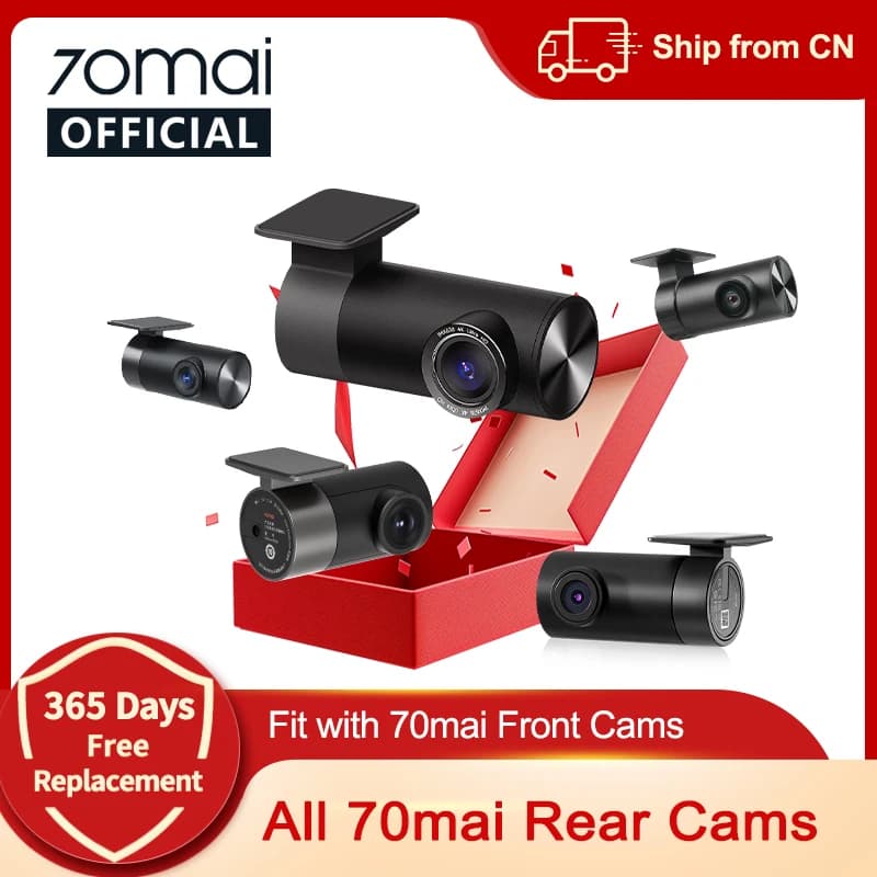 70mai Rear Cam RC06 RC12 RC14 RC22 RC24 RC41 Interior Cam FC02 for 70mai Dash Cam Dual-Channel Recording Parking Recording