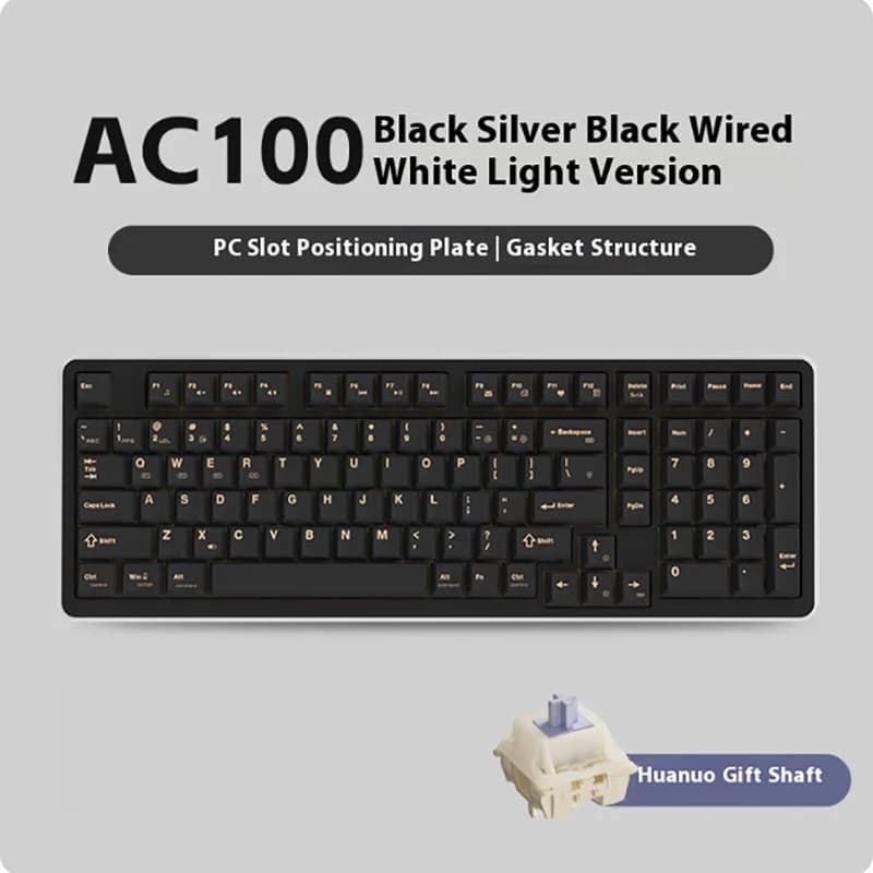 AJAZZ AK100 MAX Celtic Theme Aluminum Mechanical Gaming Keyboard, 98-key Three-Mode Connection, LDG Color Screen, Gasket Structure, 5-Layer Sound Dampening Fill, Pure Aluminum Case, Smooth Lines and Delicate Feel, Key-Line Separation Design