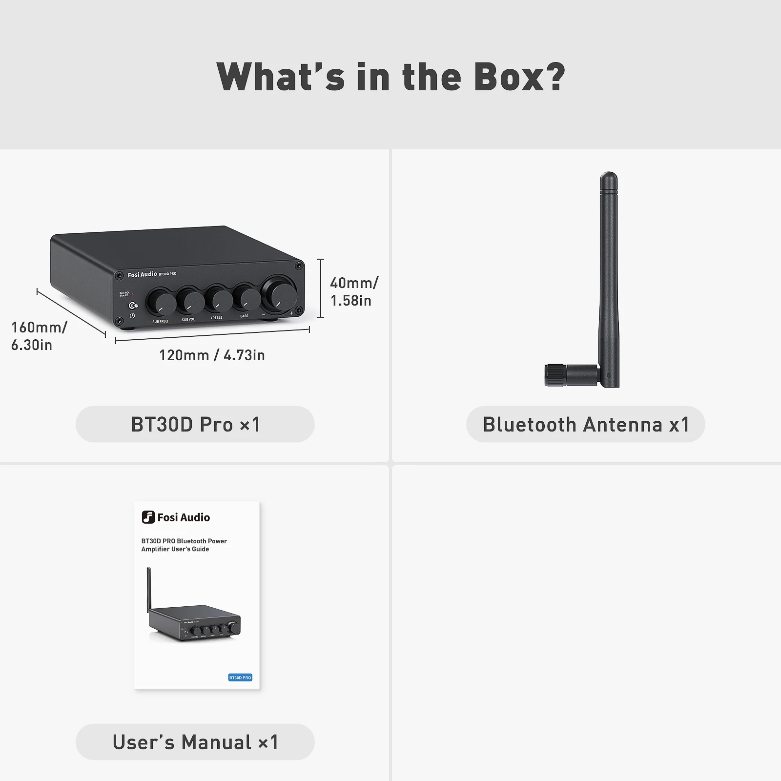 Fosi Audio Bluetooth Sound Power Amplifier 2.1 Channel Amp Audio Reciver for Speaker Subwoofer 165Wx2 +350W BT30D PRO