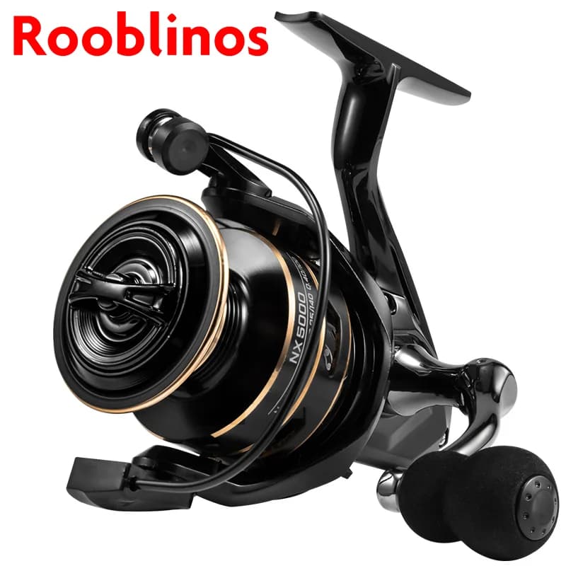 Rooblinos NX Spinning Reels Ultralight Metal 5.2:1 Gear Ratio 1000 7000 Saltwater Or Freshwater Big Max Drag Fishing Reels, Ambidextrous ,durable reel, alloy spool, fishing line reel ,
