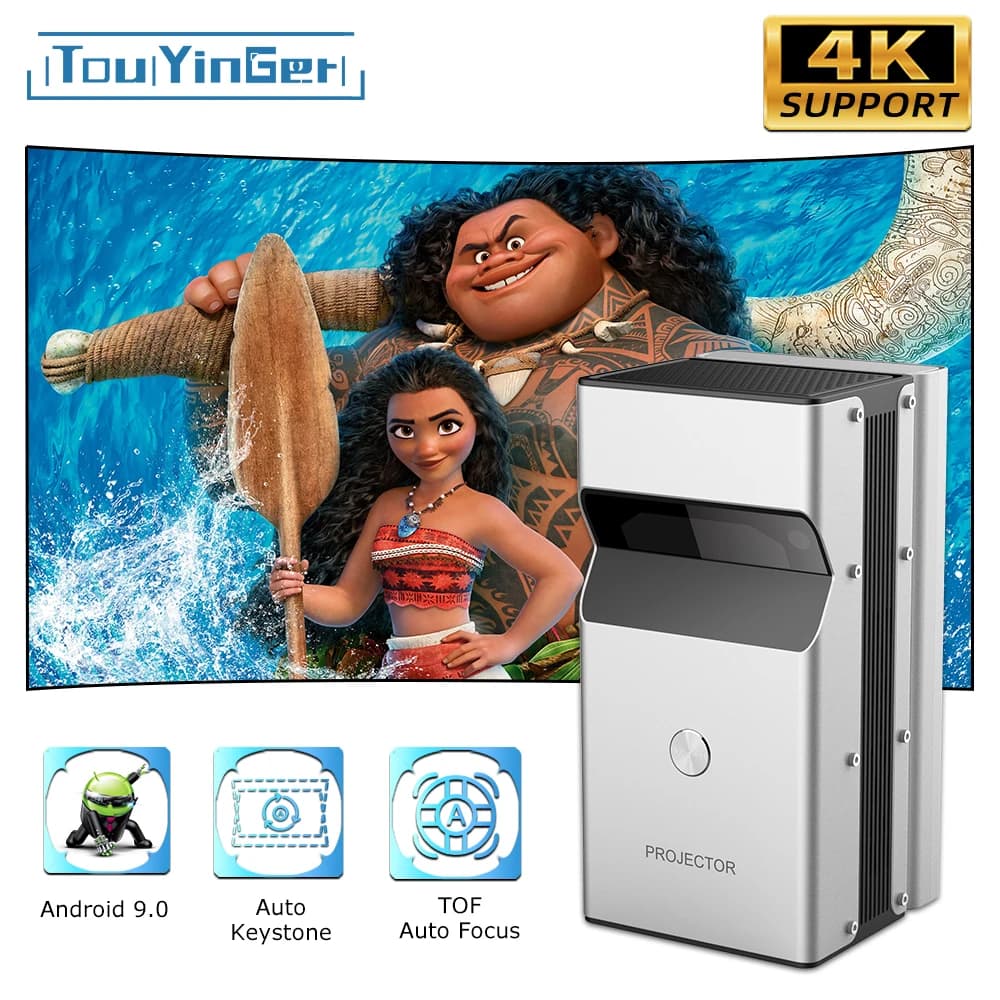 Touyinger UST01 Ultra Short Throw Projector 1080P 1500ANSI Lumens Home Shutter 3D Smart Home Theater DLP Beam