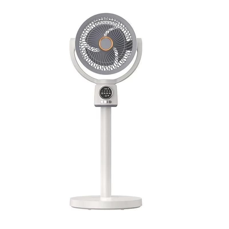 4000mAh USB Rechargeable Circulation Fan 3D Multi-Angles 5 Speeds Adjustable 3H/6H/9H Timer Quiet Operation Remote Control House