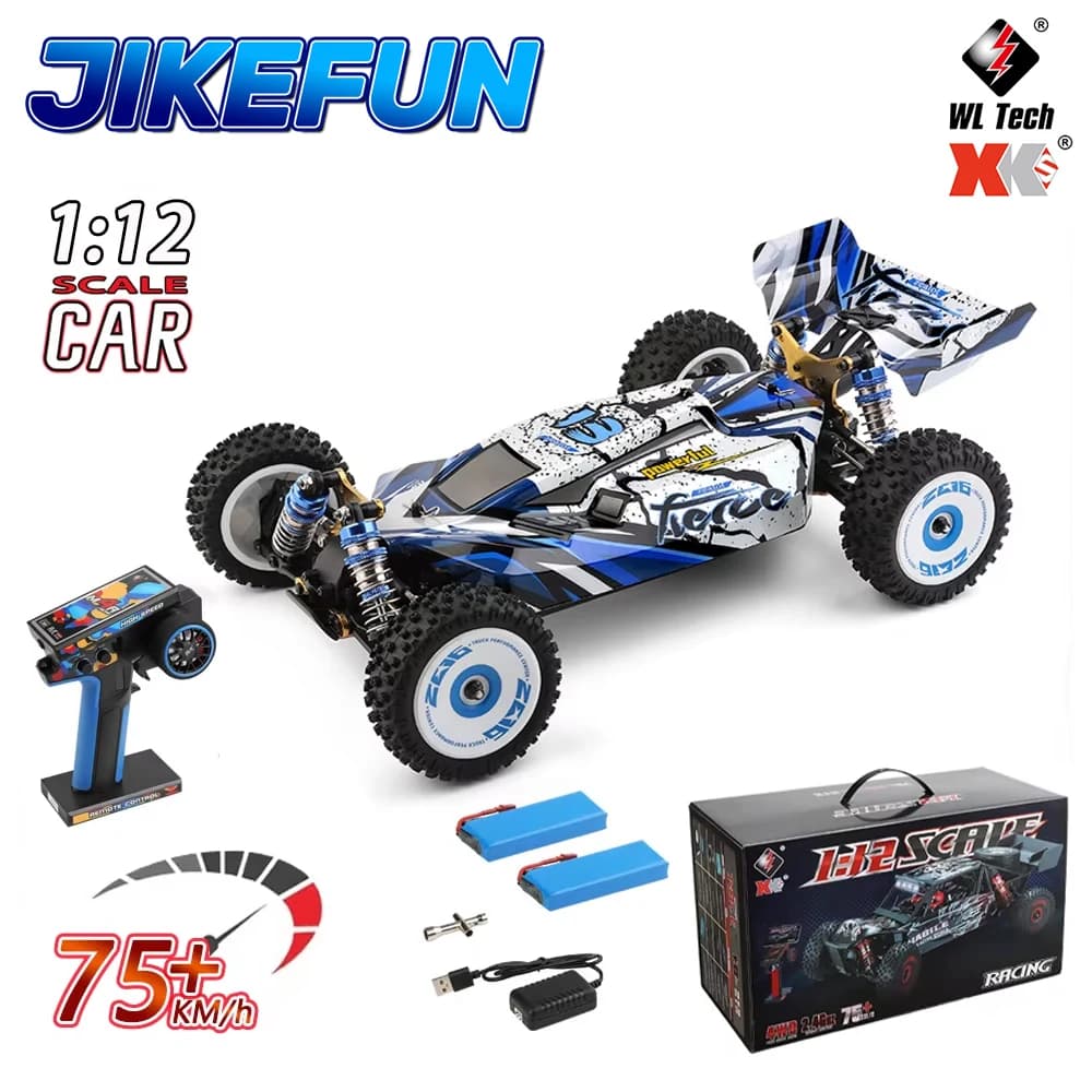 WLtoys 124017 RC Car 75KM/H 2.4G Brushless Remote Control Vehicle 4WD Electric High Speed Racing Drift Truck Toys