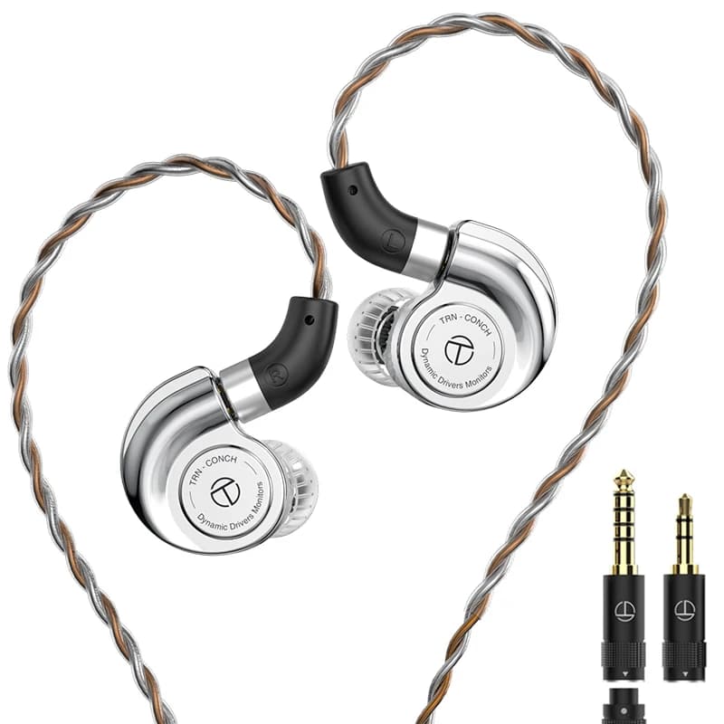 TRN Conch Earphone High-Performance DLC Diamond Diaphragm Dynamic In-Ear Monitors Tuning Nozzle Filters For Xiaomi