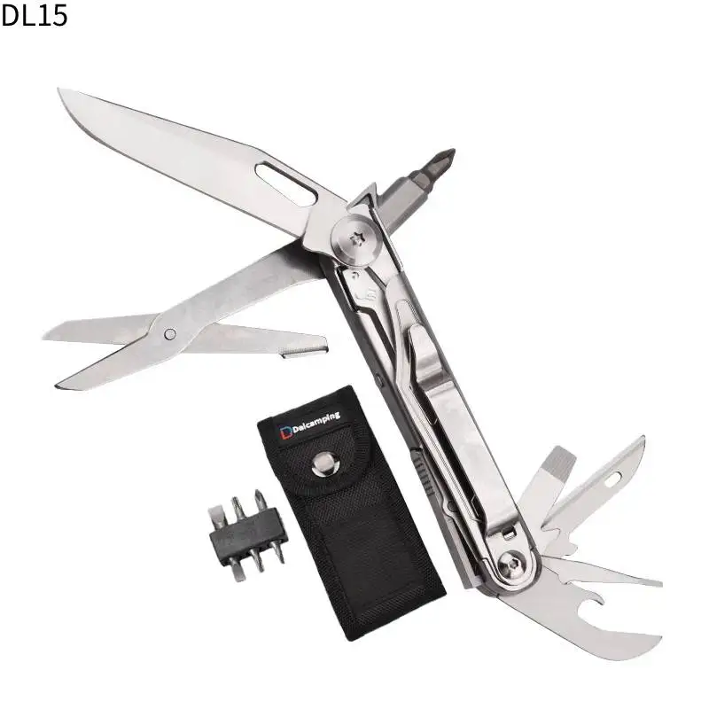 Daicamping DL10 DL1 Scissors Saw Clamp Multi Tools Clip Multifunctional Foldable Multi-Tool EDC Folding Knife Multitools Plier