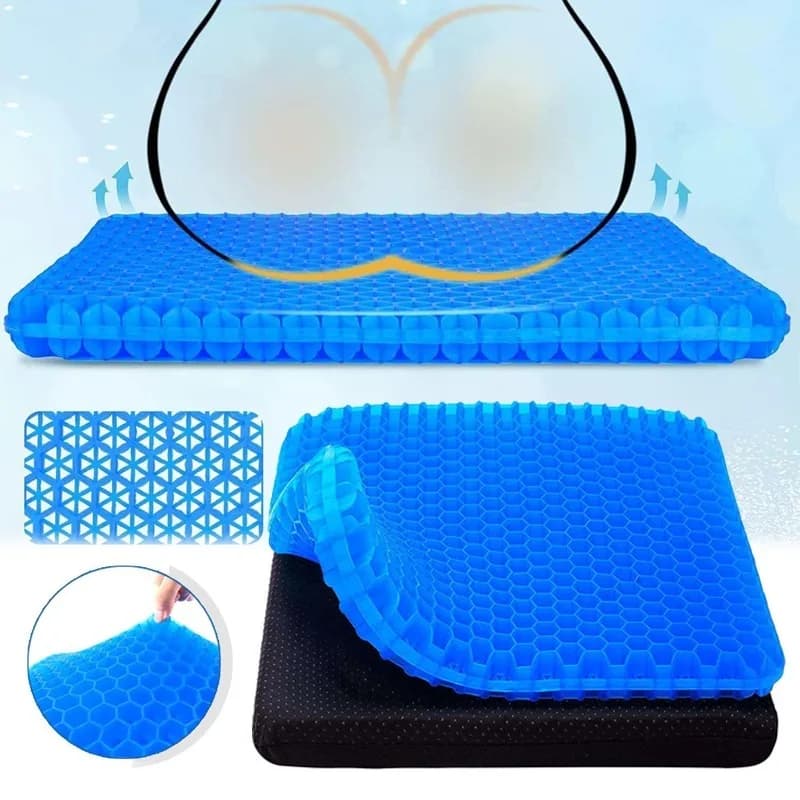 Universal Car Seat Cushion Breathable Cool Gel Cooling Pad 3D Honeycomb Butt Pad Car Home Office Chair Cushion Car Accessories
