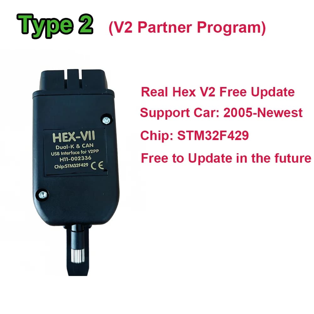 2026 Real Hex V2 VCDS Vag Com OBD2 Scanner 25.3.1 VCDS VAGCOM Interface with unlimited wine free update ARM STM32F429 Hex-V2 chip