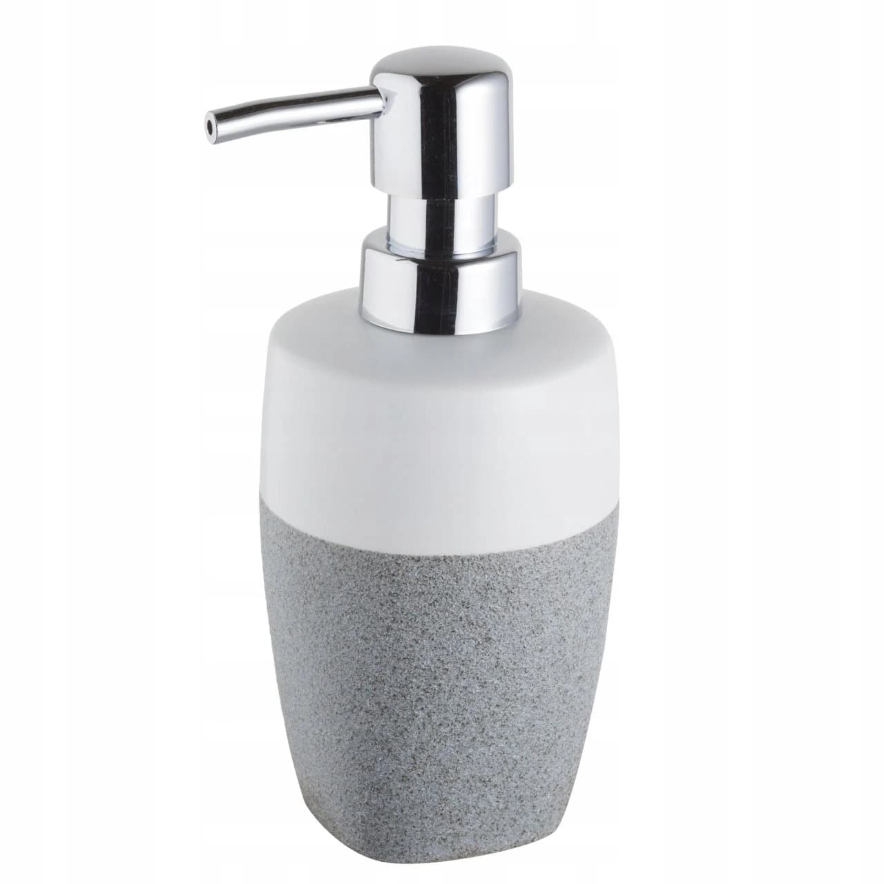 Bathroom Dispenser for soap white-gray Stone