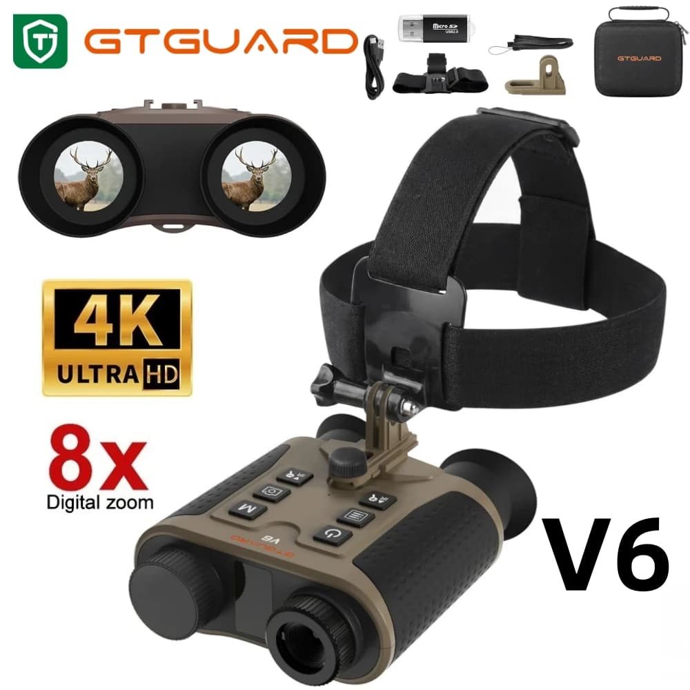 4K Night Vision Goggles Head Mounted for Adults 8X Zoom Infrared Digital Night-Vision Binoculars With 32GB TF Card,Photo & Video