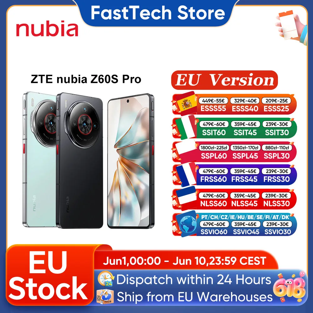 Global Version Nubia Z60S Pro 6.78" Smartphone Snapdragon 8 Gen 2 5100mAh Battery 80W charge satellite communication AI Phone