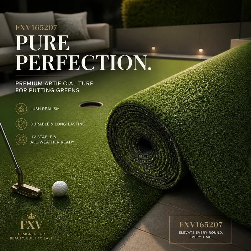 7/9mm Artificial Grass 10m Roll Green High-Quality Easy Clean Outdoor Turf
