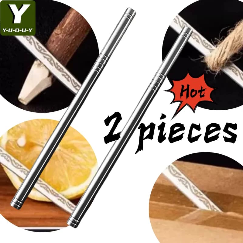 Portable stainless steel rod outdoor tool, tea-making accessories, outdoor camping cookware, fishing tools