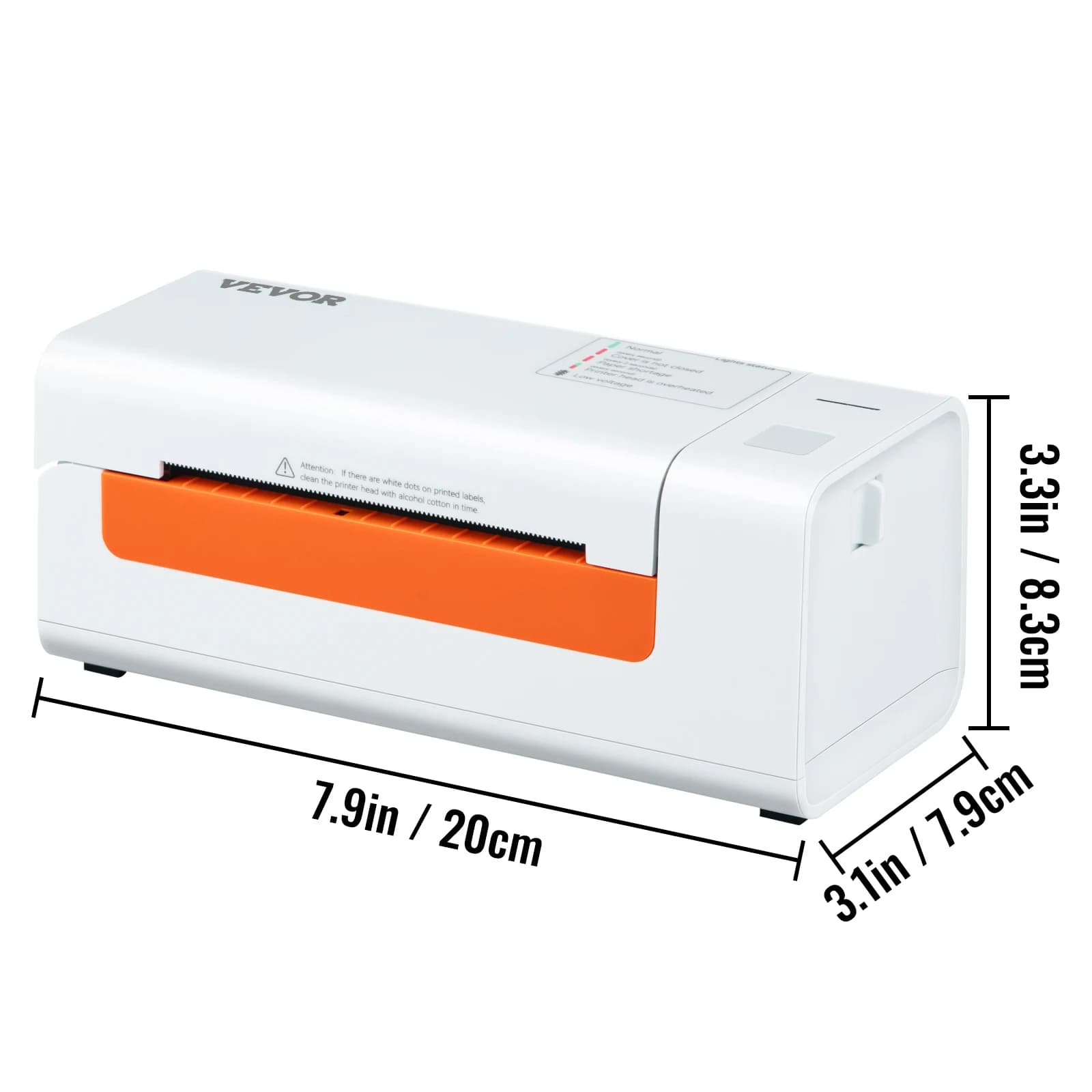 SucceBuy Thermal Label Printer Portable 203/300DPI for 4x6 Mailing Packages Printing w/ Bluetooth & Automatic Label Recognition