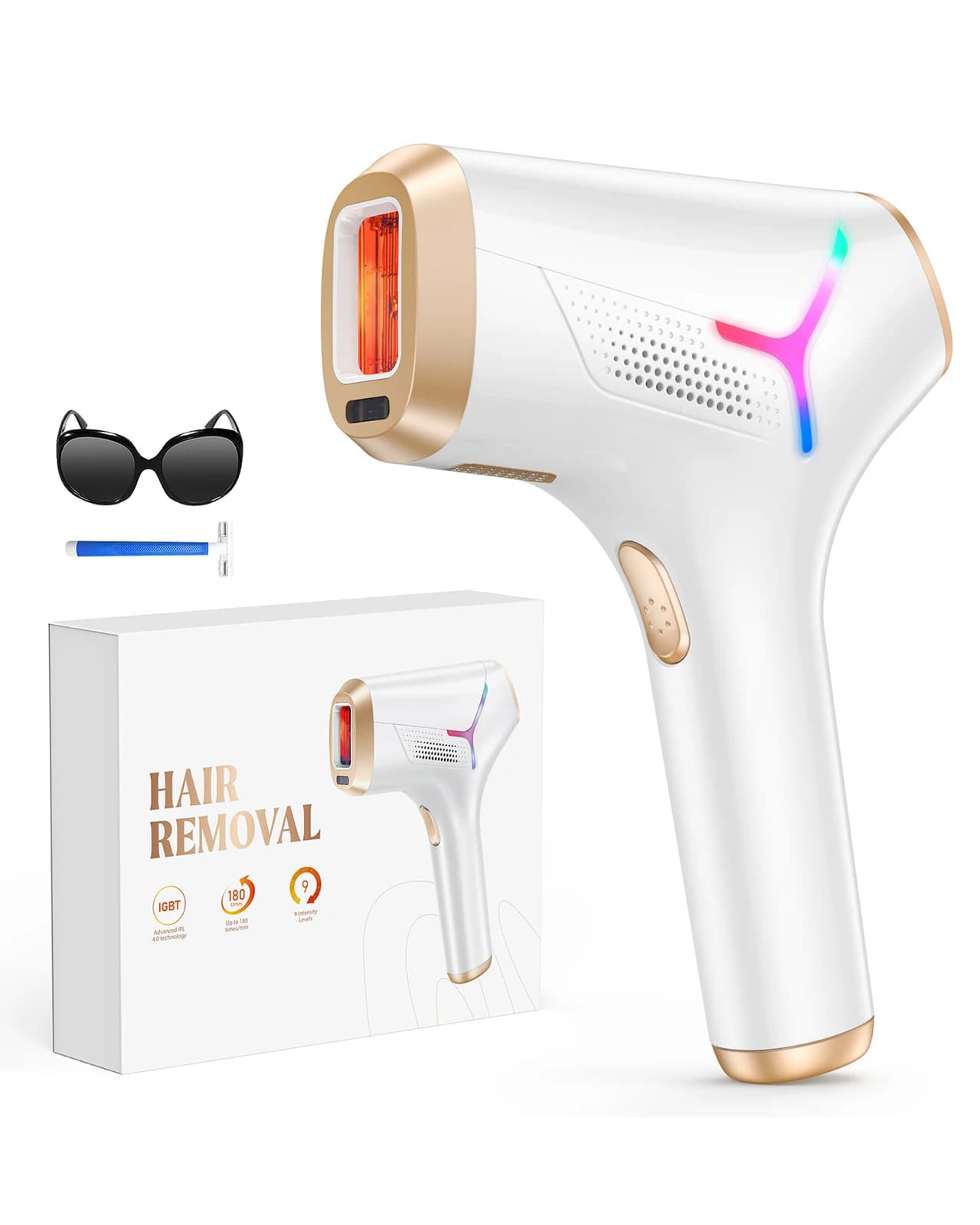 990000 Flashes Hair Removal for Women and Men IPL Hair Removal Body Bikini and Facial Areas Painless Permanent HairRemoval