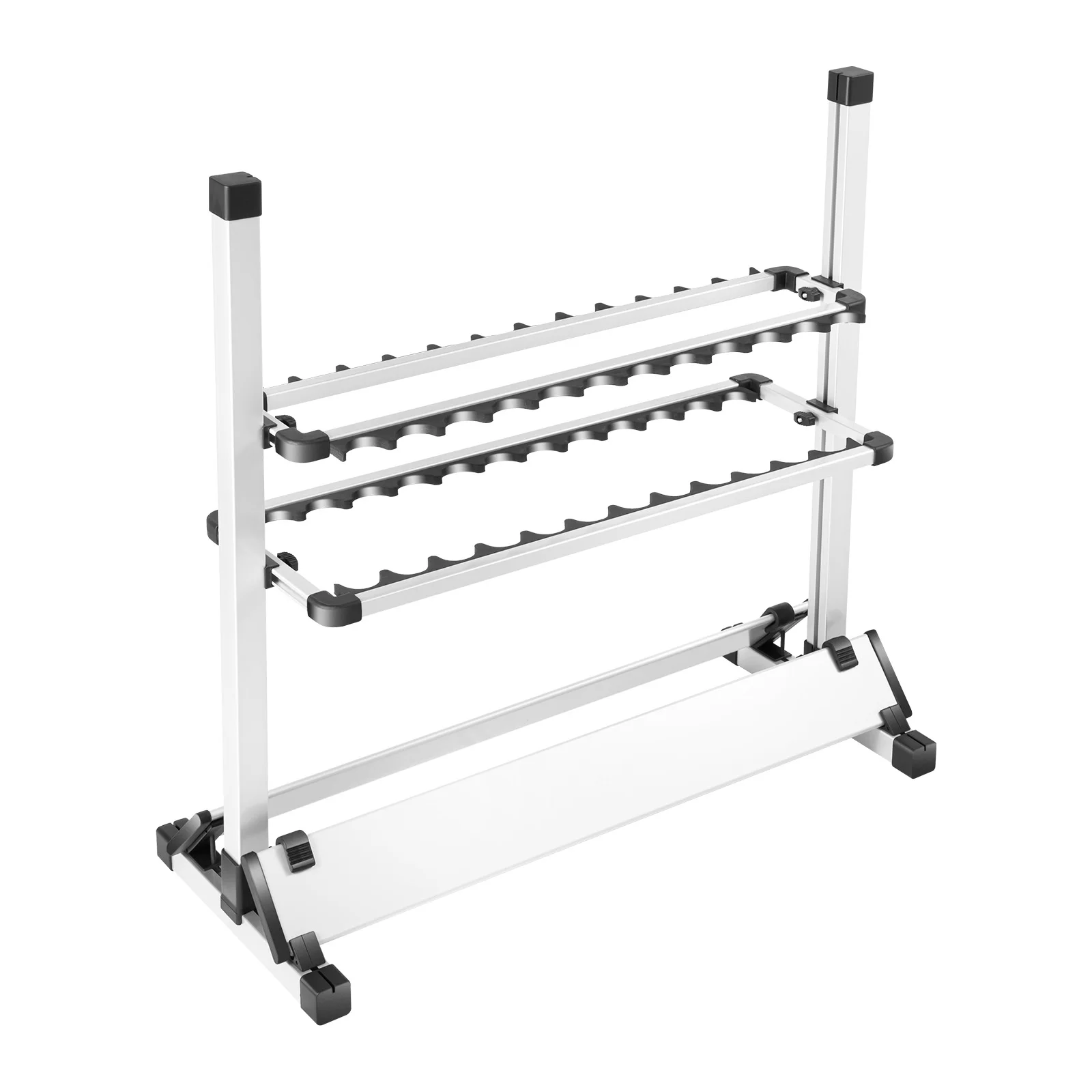 24 Slots Fishing Rod Rack Holder Aluminum Alloy Fishing Rod Pole Bracket Display Stand Tackle for Fishing Rods Set Capacity