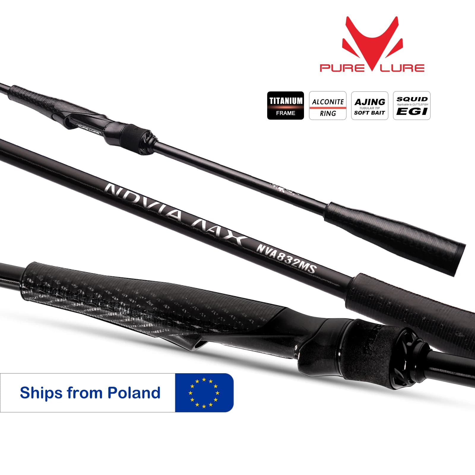 PURELURE NDVIA MAX Travel Versatile Rod Solid Tip 6FT 7.2FT 1.5-20g Soft Lure Jerkbait F/MF Action Perch Pike Zander Bass Squid