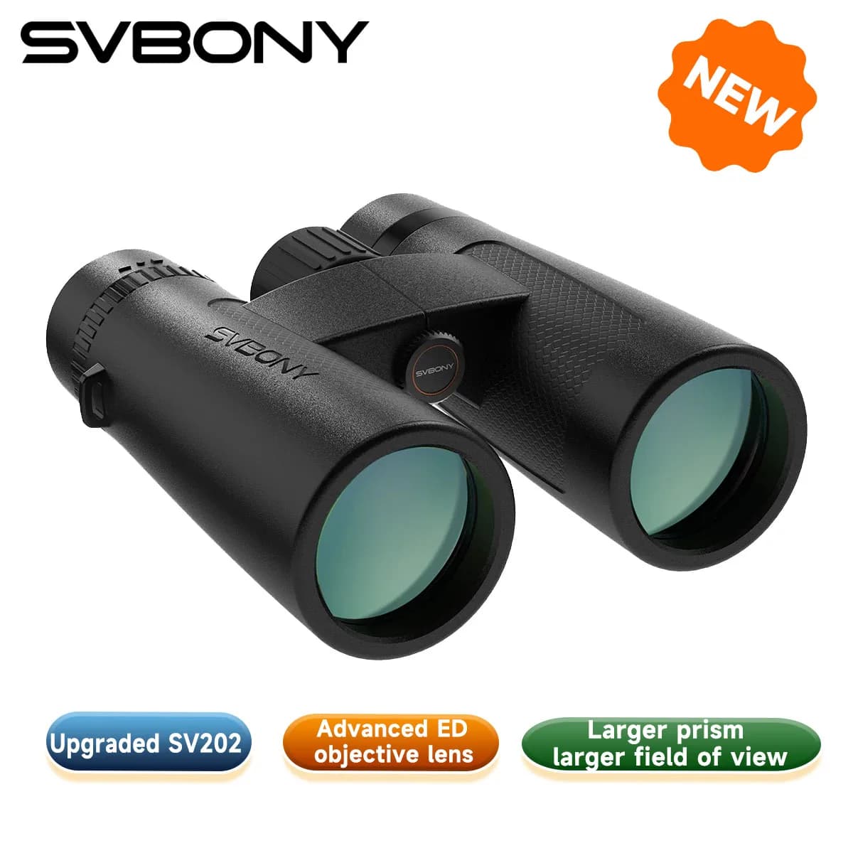 Svbony SV202 Upgraded Wide-angle ED Binoculars 8x32/8x42/10x42 Bak4 Prism IPX7 Waterproof Fogproof for Bird Watching Camping